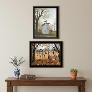 HomeRoots Set of Two Country Living Black Framed Wall Art Prints - Rustic Charm with Modern Elegance 571929
