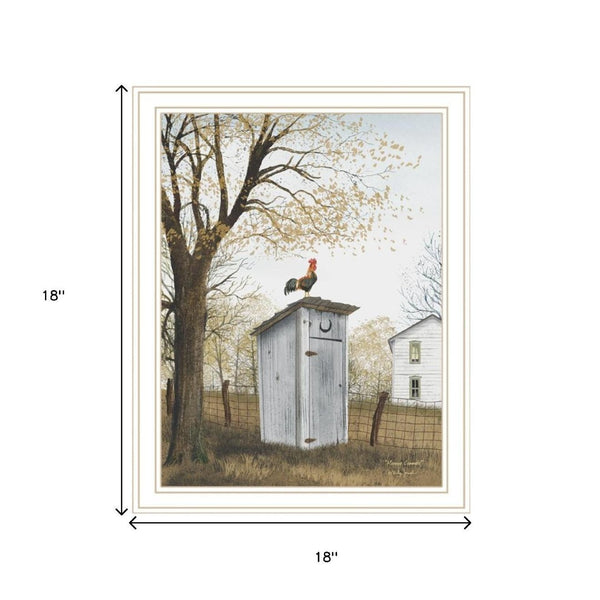 HomeRoots Set of Two Country Living White Framed Wall Art - Timeless Farmhouse Decor for Cozy Interiors 571930