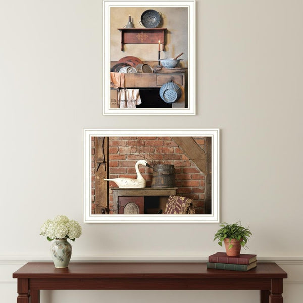 HomeRoots Set of Two Elegant "Home Sweet Home" Framed Wall Art Prints for Timeless Home Décor Charm 571932