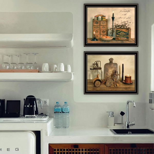 HomeRoots Set of Two Stylish Friendship Wall Art in Black Frames - Perfect for Home Decor & Personal Touch 571935