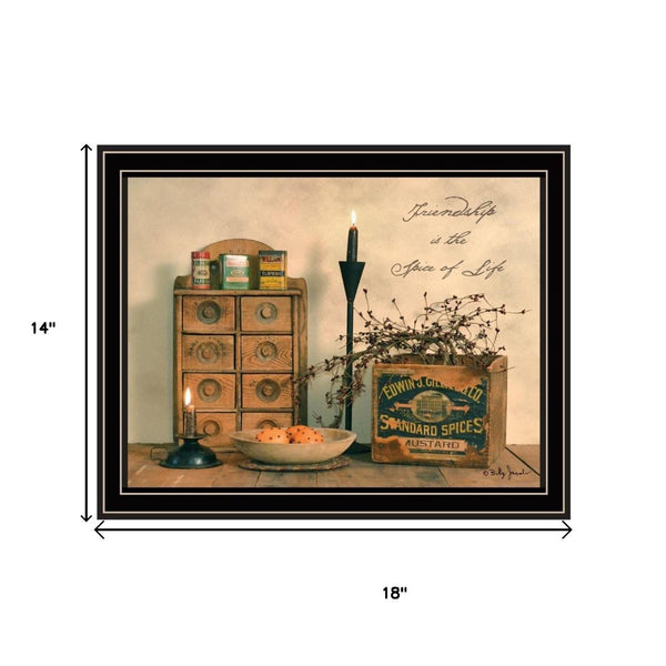 HomeRoots Set of Two Stylish Friendship Wall Art in Black Frames - Perfect for Home Decor & Personal Touch 571935