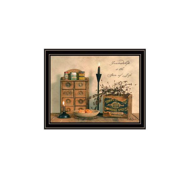 HomeRoots Set of Two Stylish Friendship Wall Art in Black Frames - Perfect for Home Decor & Personal Touch 571935