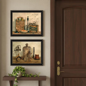 HomeRoots Set of Two Stylish Friendship Wall Art in Black Frames - Perfect for Home Decor & Personal Touch 571935