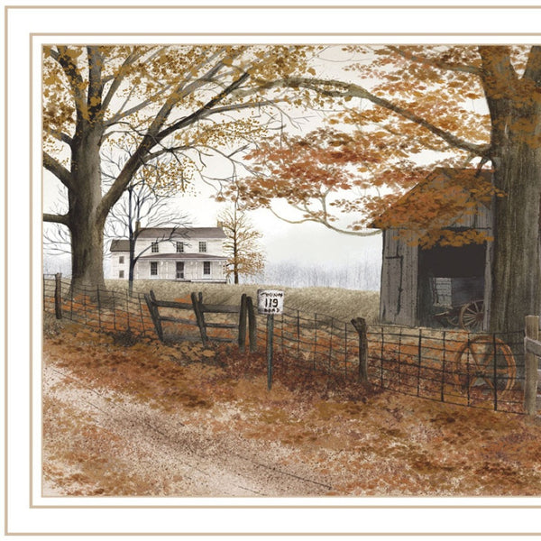 HomeRoots Set of Two Framed Rustic Country Road Wall Art Prints - Timeless Décor for Any Room Style 571937