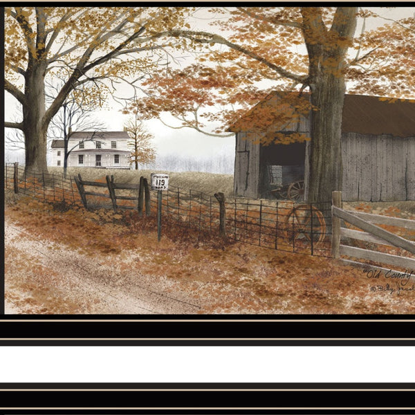 HomeRoots Set of Two Framed Country Road Wall Art Prints - Timeless Charm for Home Décor & Easy Hanging 571938