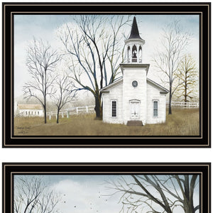 HomeRoots Set of Two Elegant Amazing Grace Wall Art - Black Framed Acrylic Paintings for Modern Decor 571941