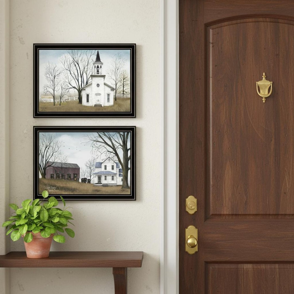 HomeRoots Set of Two Elegant Amazing Grace Wall Art - Black Framed Acrylic Paintings for Modern Decor 571941
