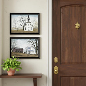 HomeRoots Set of Two Elegant Amazing Grace Wall Art - Black Framed Acrylic Paintings for Modern Decor 571941
