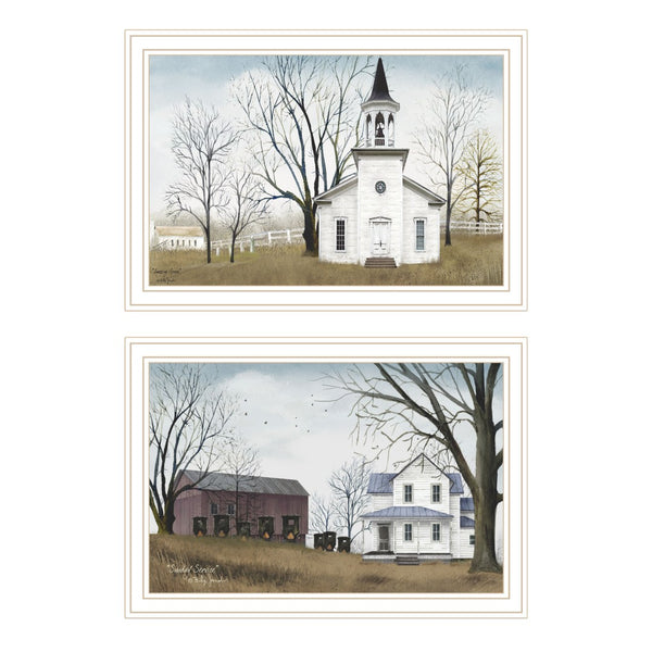 HomeRoots Set of Two Amazing Grace Framed Wall Art Prints - Elegant Home Décor for Living Spaces & Worship 571942