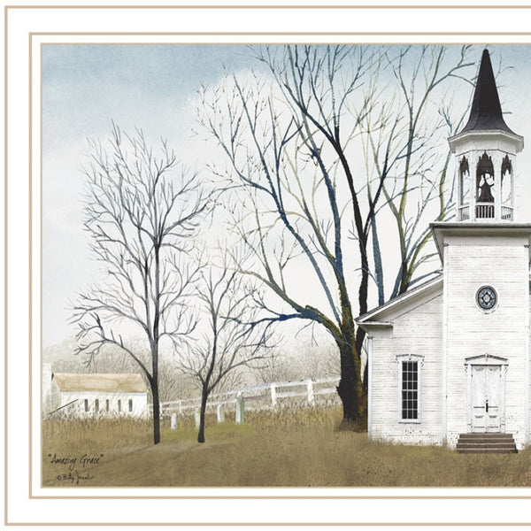 HomeRoots Set of Two Amazing Grace Framed Wall Art Prints - Elegant Home Décor for Living Spaces & Worship 571942