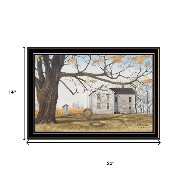 HomeRoots Set of Two Rustic Farmhouse Framed Wall Art Prints – Barn & Pumpkin Wagon Decor for Your Home 571943