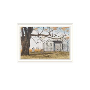HomeRoots Set of Two Framed Farmhouse Barn and Pumpkin Wagon Wall Art – Rustic Decor for Any Space 571944