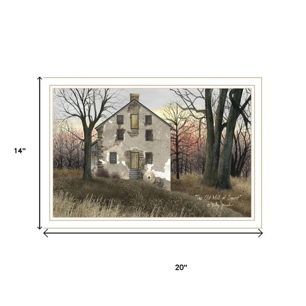 HomeRoots Set of Two Framed Wall Art - Timeless Old Mill and Countryside Road for Charming Home Decor 571946