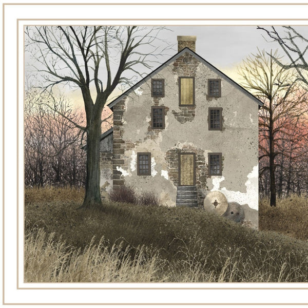 HomeRoots Set of Two Framed Wall Art - Timeless Old Mill and Countryside Road for Charming Home Decor 571946