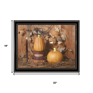 HomeRoots Set of Two Friends and Pumpkins Framed Wall Art - Modern Seasonal Decor for Home Charm 571951