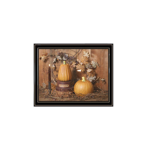HomeRoots Set of Two Friends and Pumpkins Framed Wall Art - Modern Seasonal Decor for Home Charm 571951