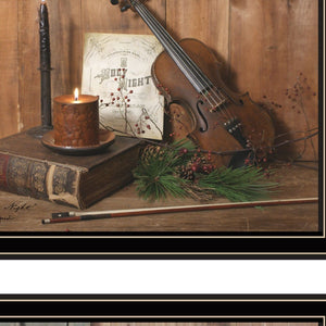 HomeRoots Set of Two Candlelight Prints in Black Frames – Modern Wall Art for Stylish Home Decor Refresh 571955