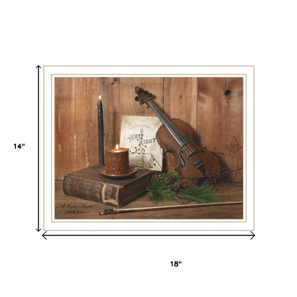 HomeRoots Set of Two Framed O Holy Night Candlelight Art Prints for Timeless Holiday Home Décor 571956