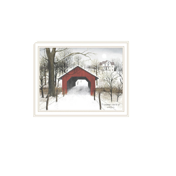 HomeRoots Set of Two Sleigh Ride Framed Wall Art Prints - Charming Seasonal Decor for Home Interiors 571958