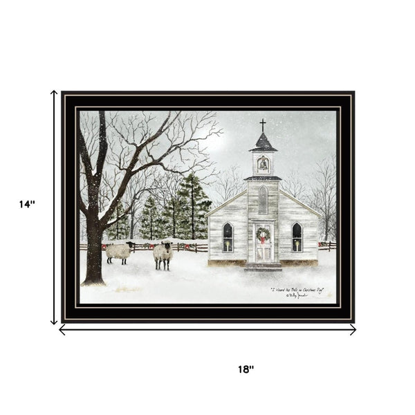 HomeRoots Set of Two Sleigh Bells Ring Wall Art Prints in Black Frames – Classic Charm for Any Space 571959