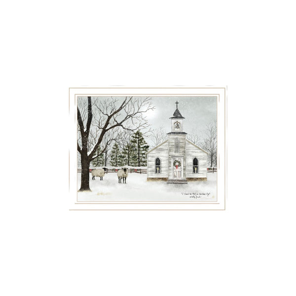 HomeRoots Set of Two Sleigh Bells Ring Framed Wall Art Prints - Timeless Home Décor for Seasonal Charm 571960