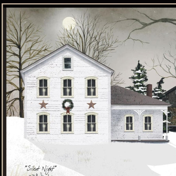 HomeRoots Set of Two Silent Night Black Framed Wall Art – Elegant Acrylic Reproductions for Timeless Decor 571961