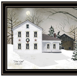 HomeRoots Set of Two Silent Night Black Framed Wall Art – Elegant Acrylic Reproductions for Timeless Decor 571961