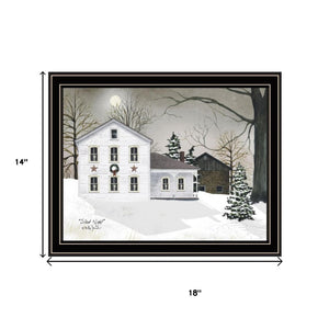 HomeRoots Set of Two Silent Night Black Framed Wall Art – Elegant Acrylic Reproductions for Timeless Decor 571961