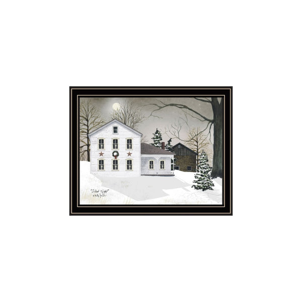 HomeRoots Set of Two Silent Night Black Framed Wall Art – Elegant Acrylic Reproductions for Timeless Decor 571961