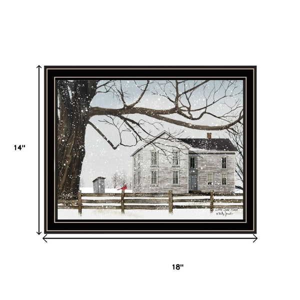 HomeRoots Set of Two Winter Countryside Framed Wall Art Prints – Rustic Charm for Cozy Home Decor! 571963