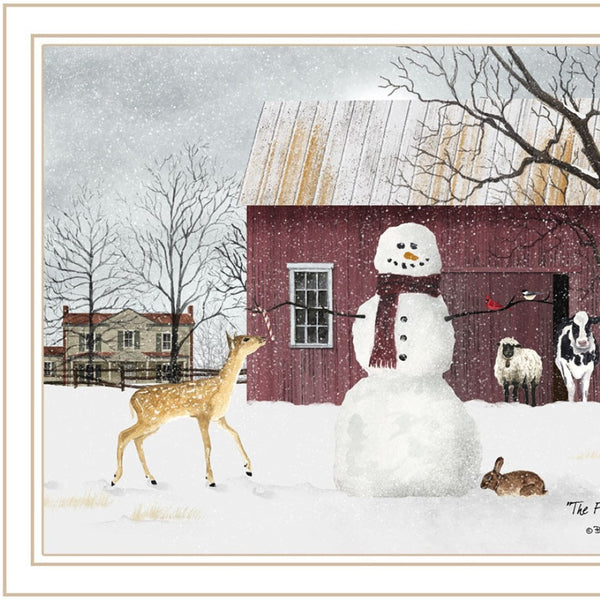 HomeRoots Set of Two Framed Winter Countryside Wall Art – Elegant Home Decor for Living Rooms & More 571964