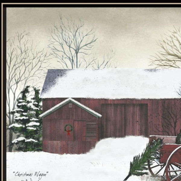 HomeRoots Set of Two Christmas Time with Family Black Framed Wall Art - Festive Holiday Décor for Home! 571965