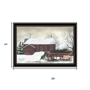 HomeRoots Set of Two Christmas Time with Family Black Framed Wall Art - Festive Holiday Décor for Home! 571965