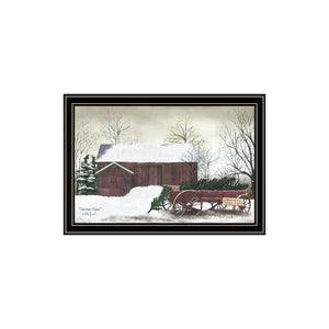 HomeRoots Set of Two Christmas Time with Family Black Framed Wall Art - Festive Holiday Décor for Home! 571965