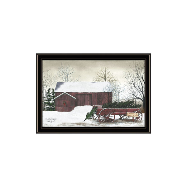 HomeRoots Set of Two Christmas Time with Family Black Framed Wall Art - Festive Holiday Décor for Home! 571965