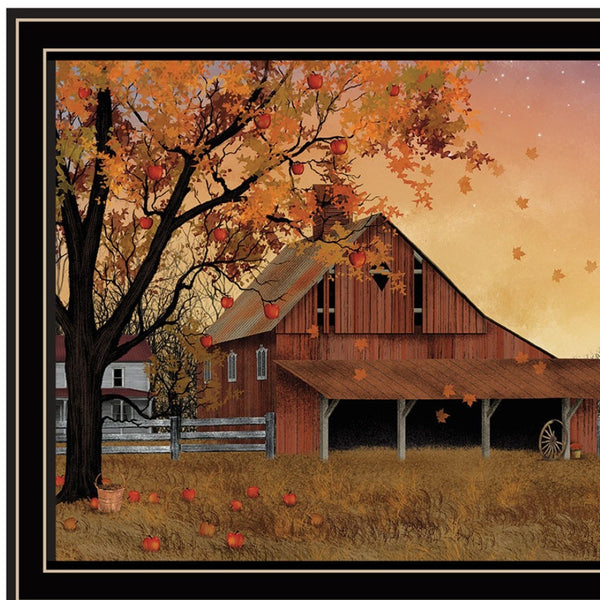 HomeRoots Set Of Two Rustic Apple Picking And Sunflower Quilt Framed Wall Art for Farmhouse Decor Charm 571967