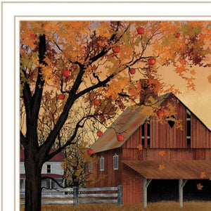 HomeRoots Set of Two Framed Apple Picking & Sunflower Quilt Barn Wall Art for Rustic Home Décor Charm 571968