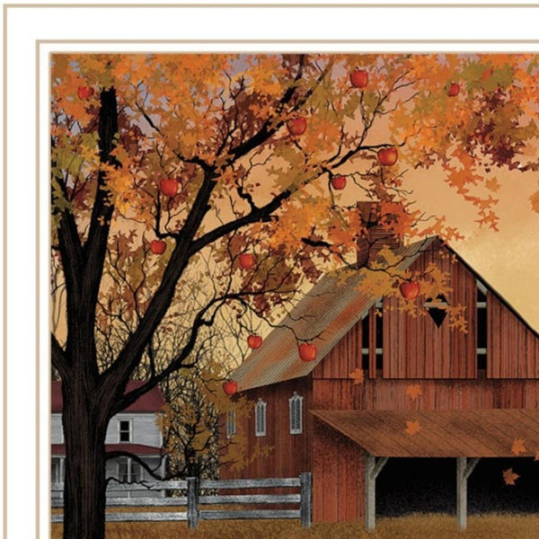HomeRoots Set of Two Framed Apple Picking & Sunflower Quilt Barn Wall Art for Rustic Home Décor Charm 571968