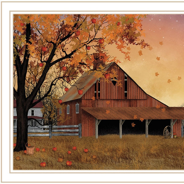 HomeRoots Set of Two Framed Apple Picking & Sunflower Quilt Barn Wall Art for Rustic Home Décor Charm 571968