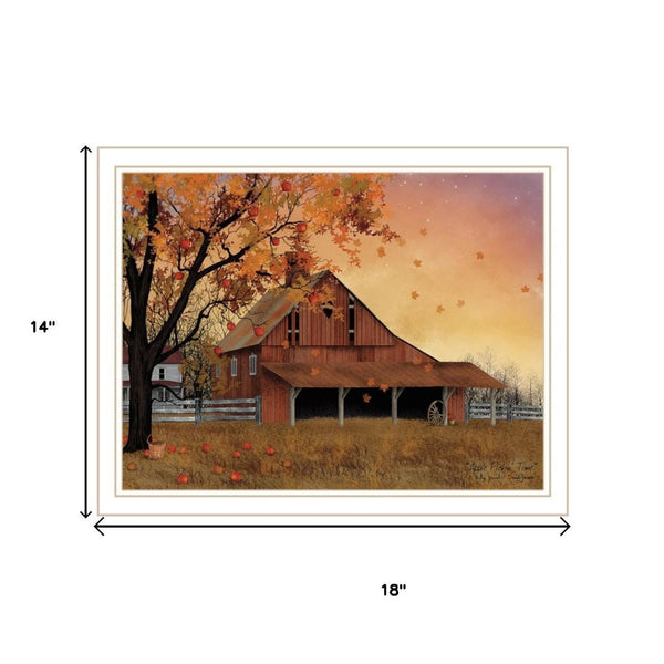 HomeRoots Set of Two Framed Apple Picking & Sunflower Quilt Barn Wall Art for Rustic Home Décor Charm 571968