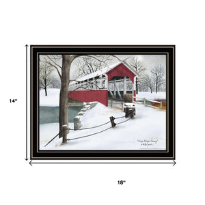 HomeRoots Set of Two Framed Lovers Knot Quilt & Covered Bridge Art Prints for Rustic Home Décor Charm 571969