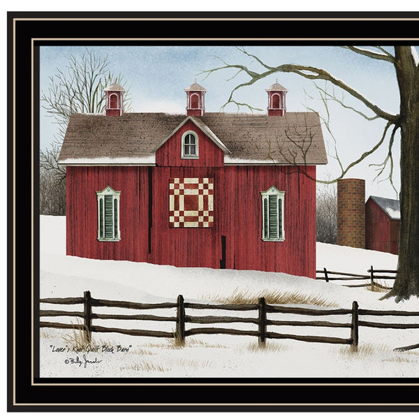 HomeRoots Set of Two Framed Lovers Knot Quilt & Covered Bridge Art Prints for Rustic Home Décor Charm 571969