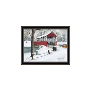 HomeRoots Set of Two Framed Lovers Knot Quilt & Covered Bridge Art Prints for Rustic Home Décor Charm 571969