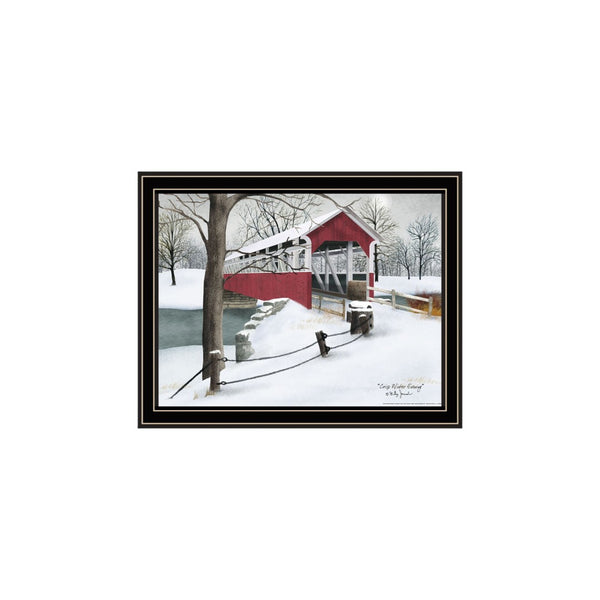 HomeRoots Set of Two Framed Lovers Knot Quilt & Covered Bridge Art Prints for Rustic Home Décor Charm 571969