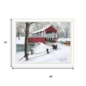 HomeRoots Set of Two Framed Lovers Knot Quilt Barn & Covered Bridge Art – Classic Americana Home Décor 571970