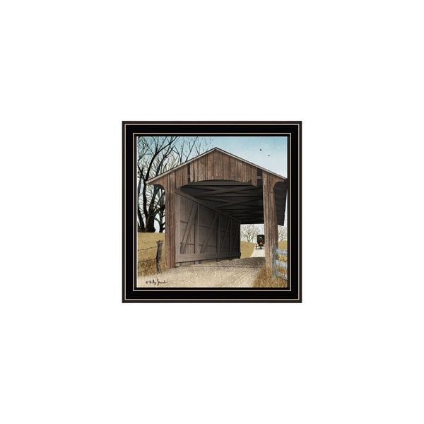 HomeRoots Set of Two Framed Acrylic Wall Art – "Headin' Home" & "Miller's Creek Bridge" for Home Décor 571971