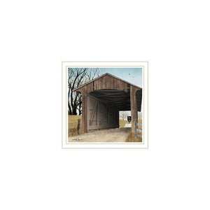 HomeRoots Set of Two Framed Wall Art Prints - "Headin' Home" & "Miller's Creek Bridge" for Stylish Décor 571972