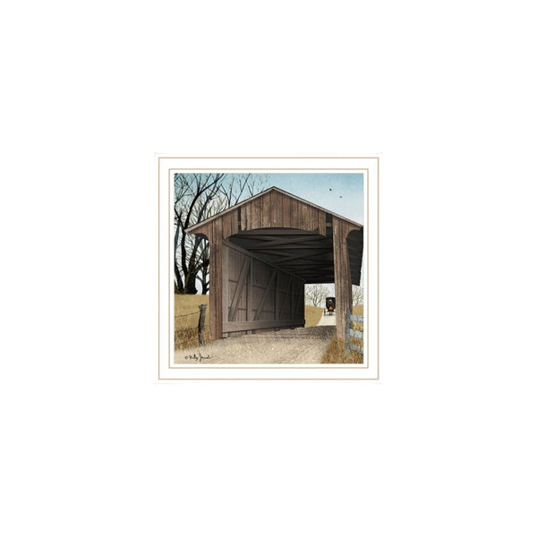 HomeRoots Set of Two Framed Wall Art Prints - "Headin' Home" & "Miller's Creek Bridge" for Stylish Décor 571972