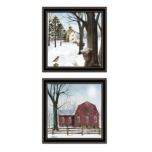 HomeRoots Set of Two Framed Wall Art - Seasonal Charm with Modern Style for Any Room Décor, 14x14 Inches 571975