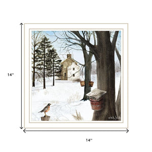 HomeRoots Set of Two Framed Wall Art Prints - Serene Seasonal Charm for Modern Home Decor, 14x14 Inches 571976